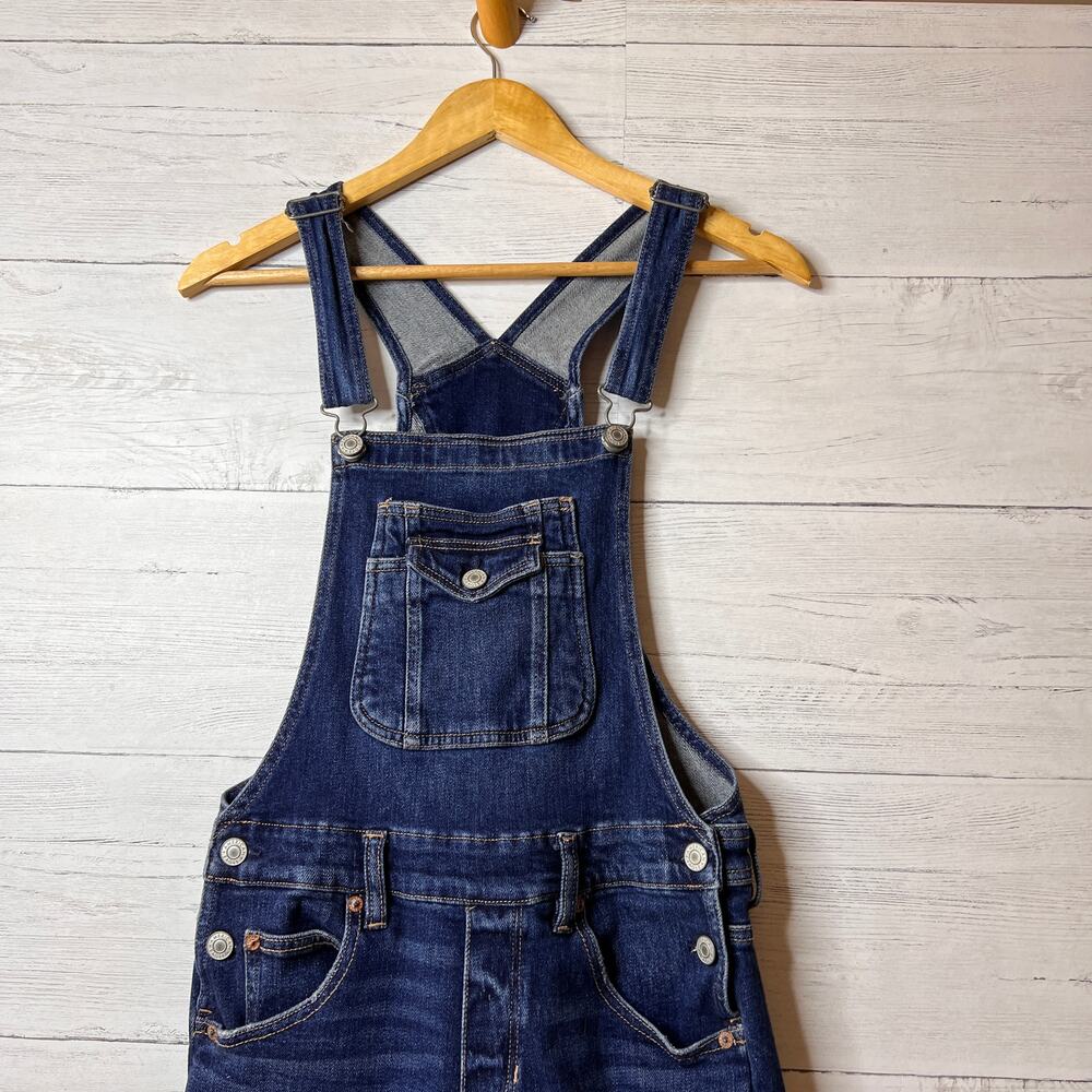 American Eagle Overalls Womens Size XS Tom Girl Stretch Cotton Blend Dark Wash - Picture 10 of 16